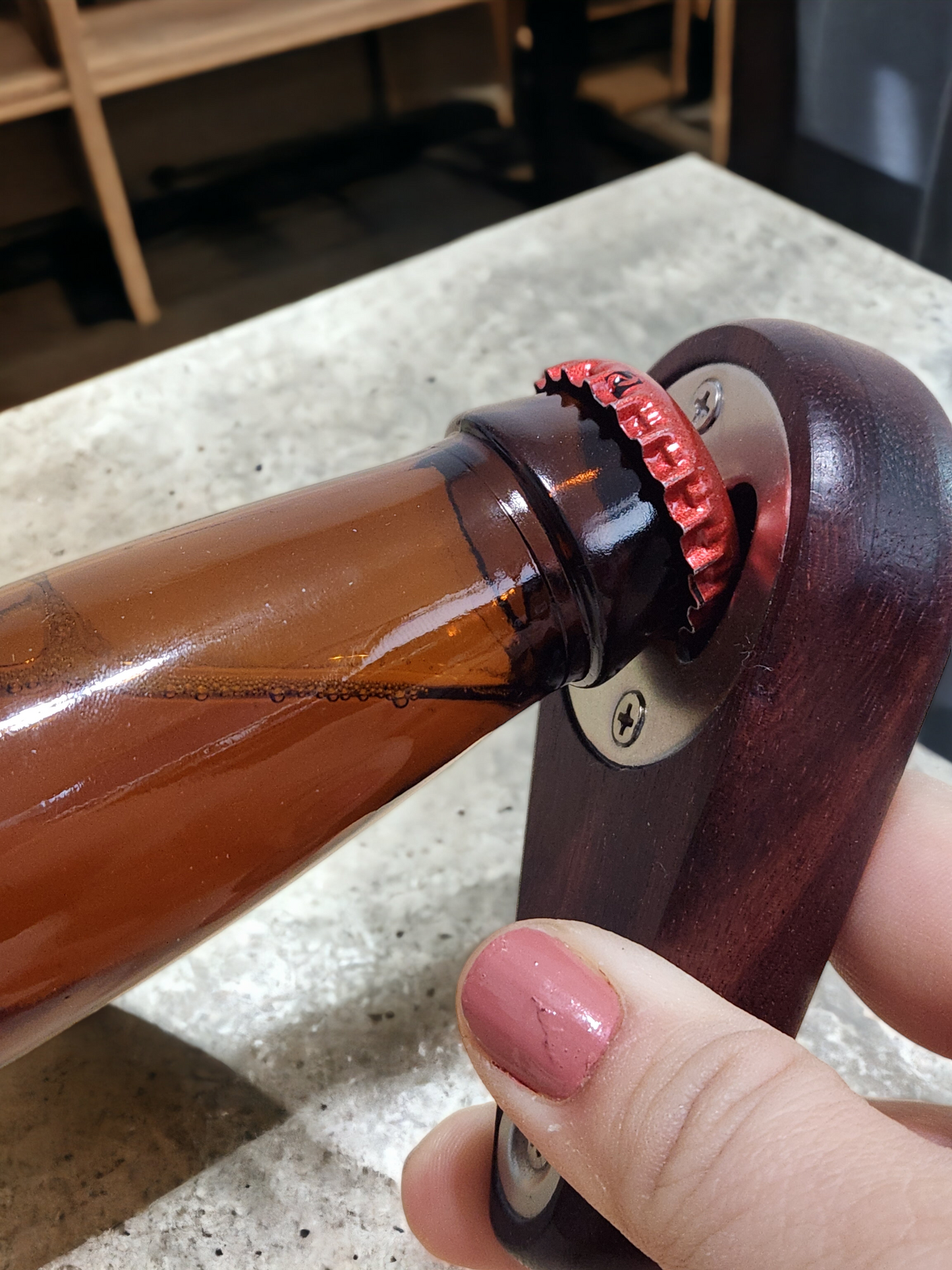 Hardwood Magnetic Bottle Opener