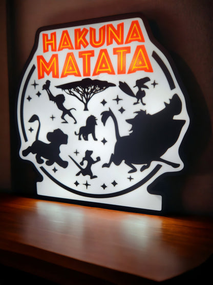 Hakuna Matata LED Lamp | Lion King