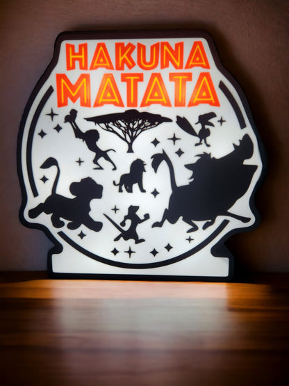 Hakuna Matata LED Lamp | Lion King