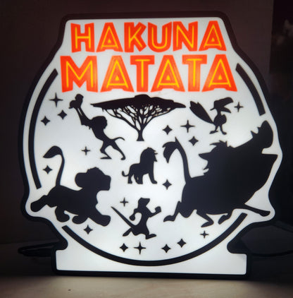 Hakuna Matata LED Lamp | Lion King