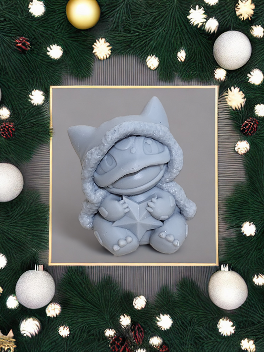 Pokemon Resin Miniature - Bulbasaur Christmas