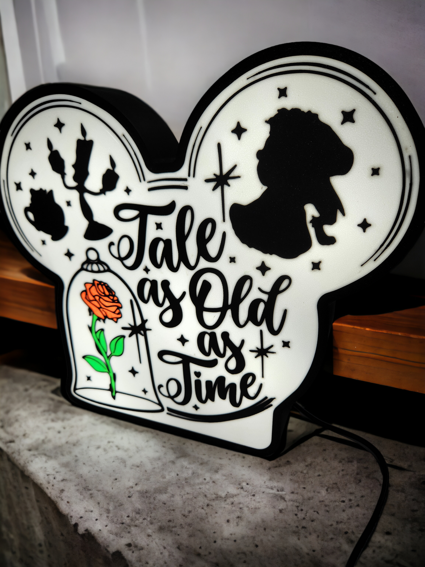 Tale as Old as Time LED Lamp | Beauty and the Beast