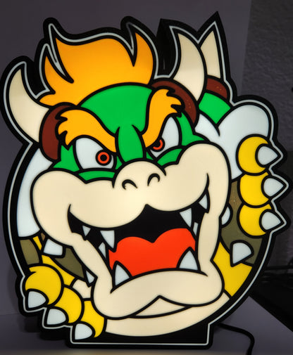 Bowser Head LED Lamp | Mario Bros