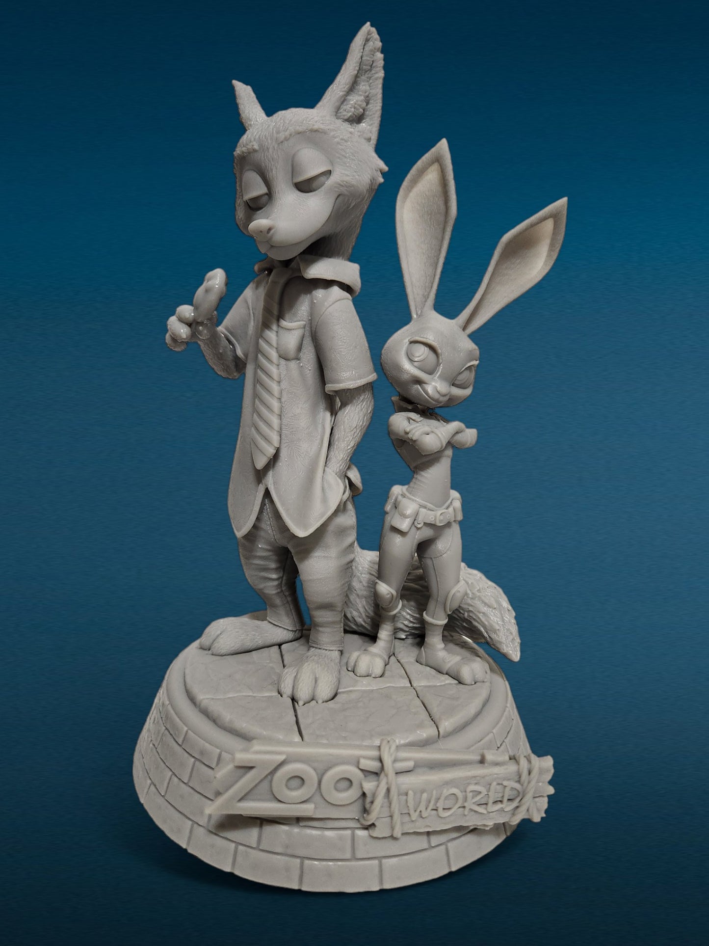 3D Resin Figurine - Nick & Judy