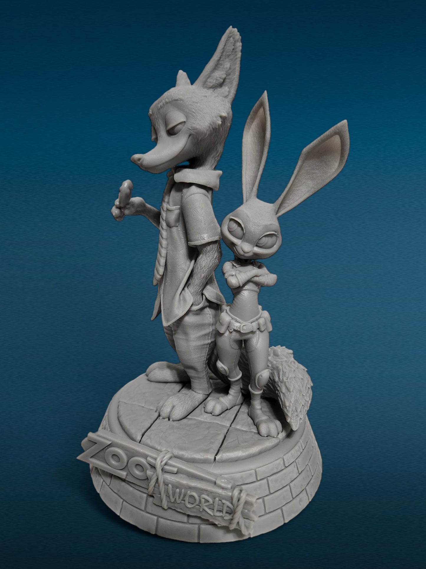 3D Resin Figurine - Nick & Judy