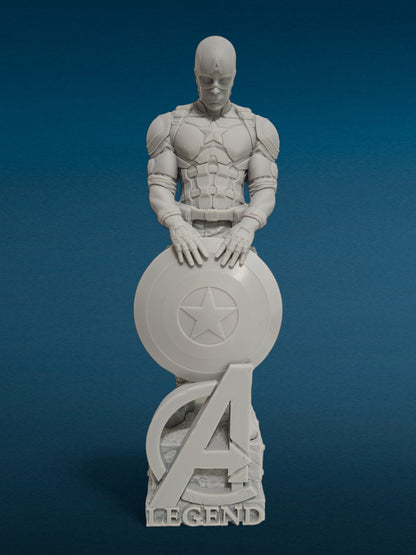 3D Resin Figurine - Captain America (Helmet) | Marvel