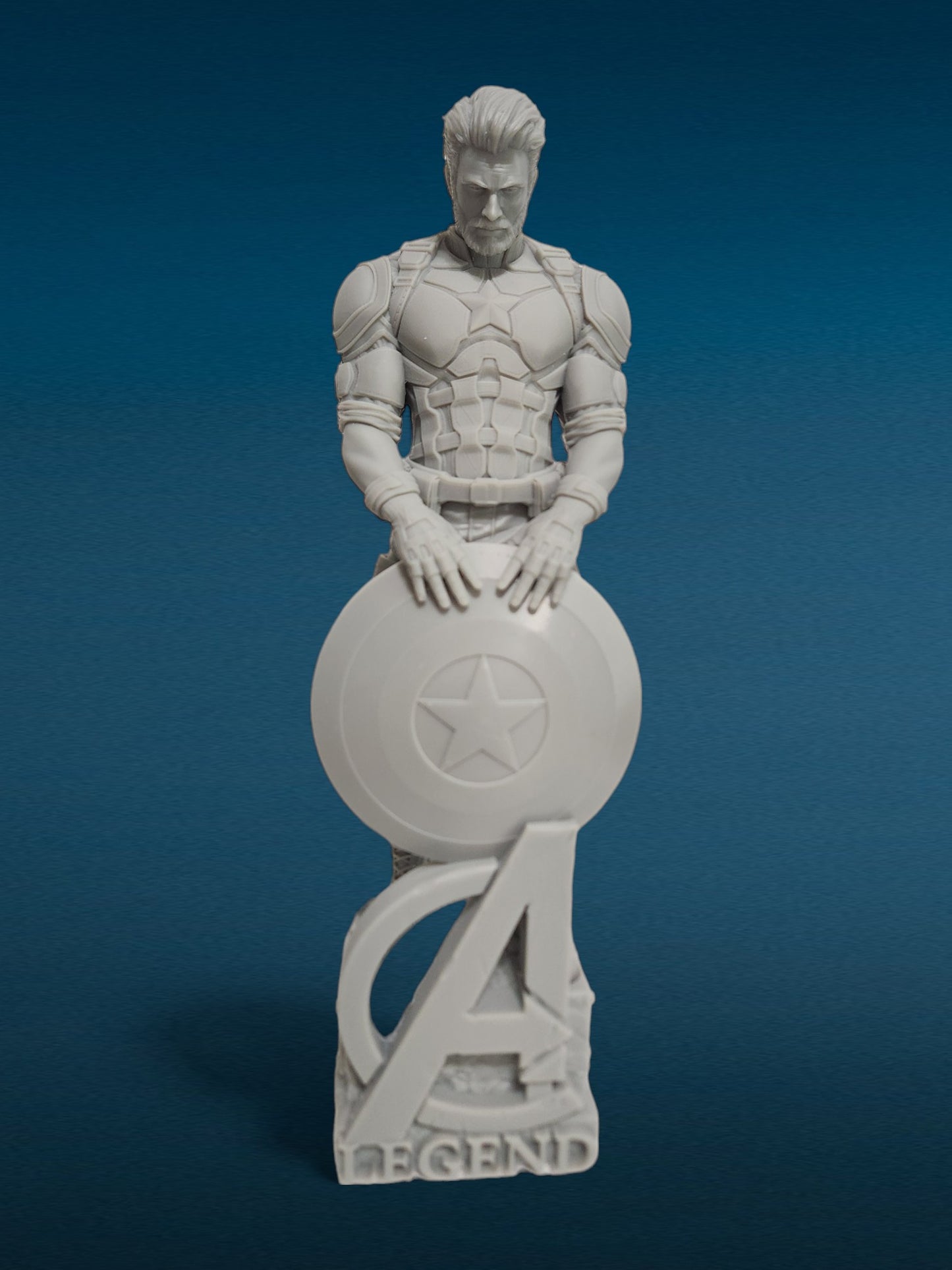 3D Resin Figurine - Captain America (No Helmet) | Marvel