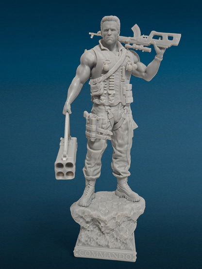 3D Resin Figurine - Commando Statue | Movie Fan Art