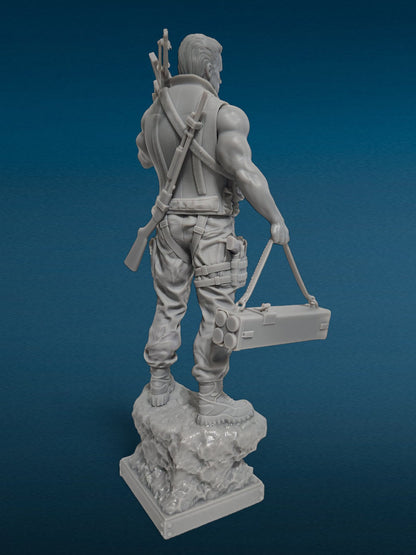 3D Resin Figurine - Commando Statue | Movie Fan Art