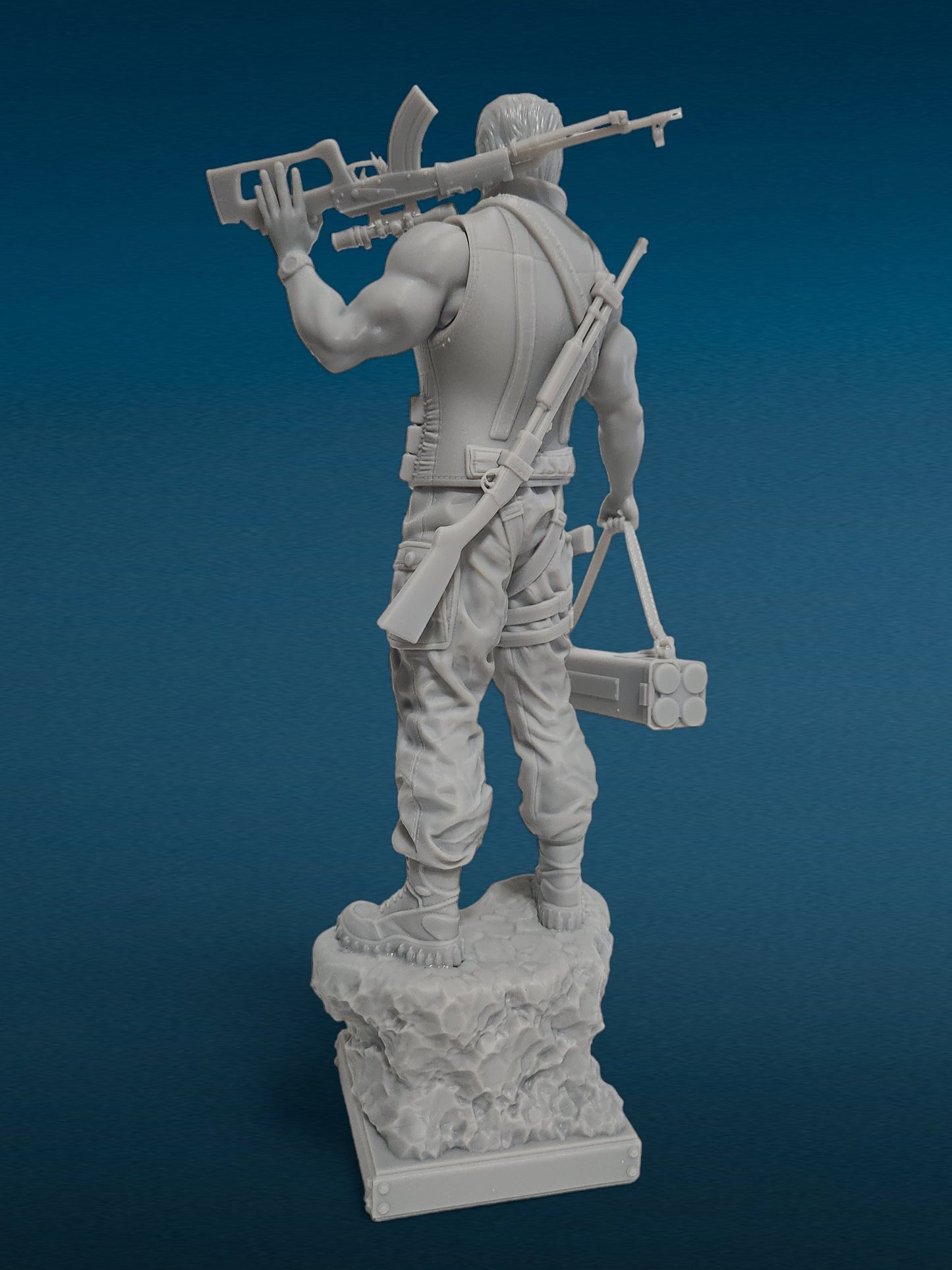 3D Resin Figurine - Commando Statue | Movie Fan Art