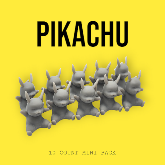 Pokemon Resin Super Miniature 10 Pack - Pikachu