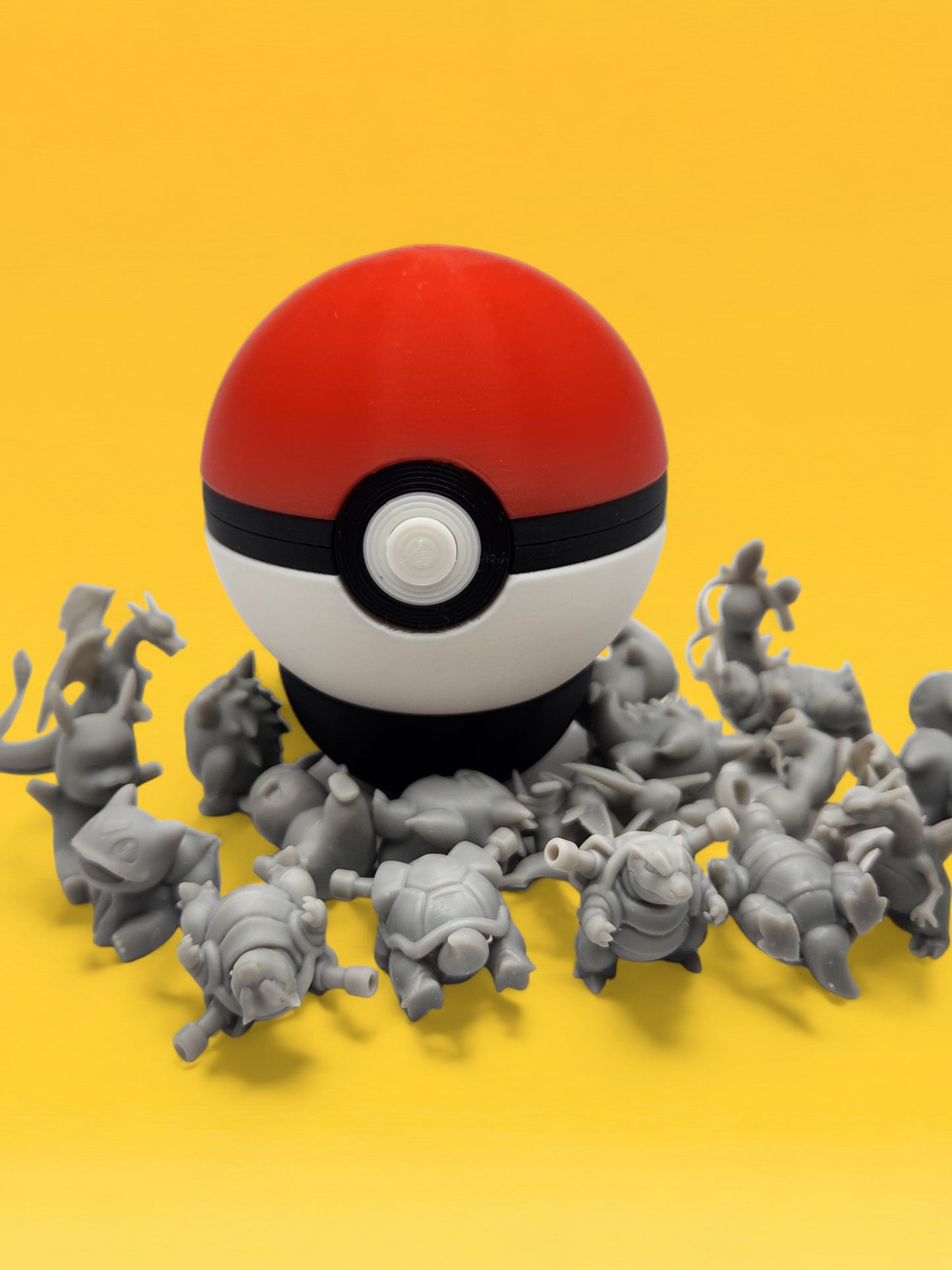 3D Printed - Pokeball with Pokemon Minis | Pokemon