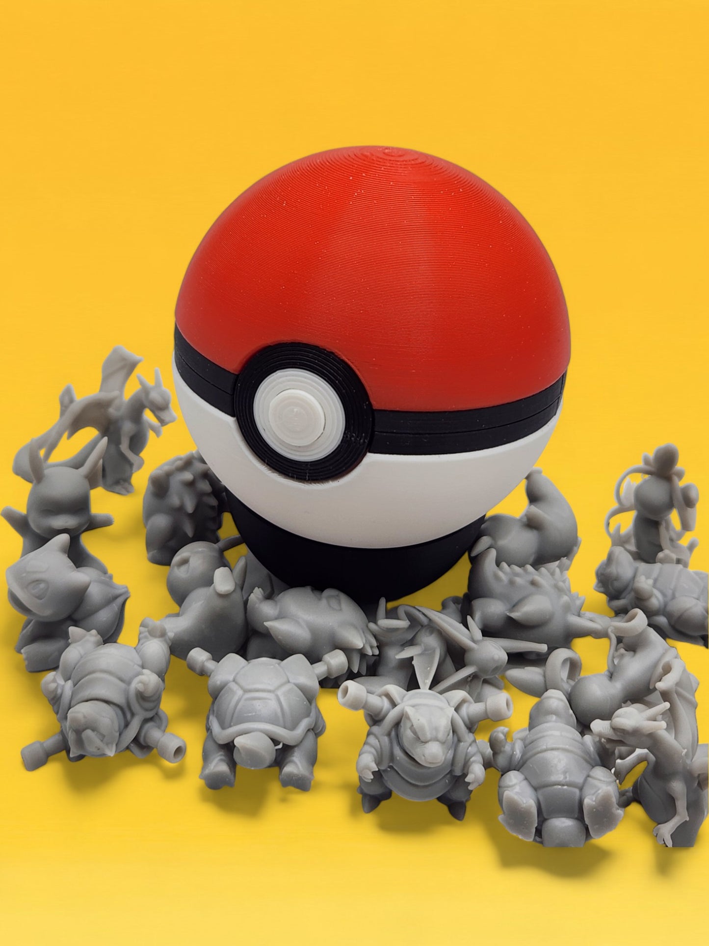 3D Printed - Pokeball with Pokemon Minis | Pokemon