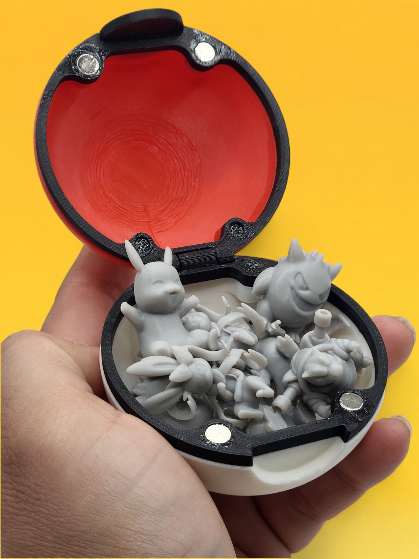 3D Printed - Pokeball with Pokemon Minis | Pokemon