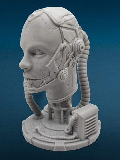 3D Resin Figurine - Cyborg Bust