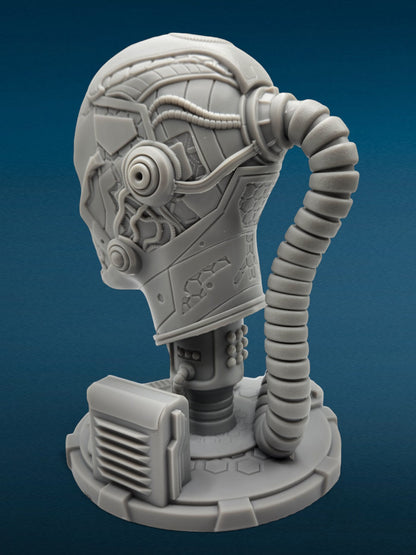 3D Resin Figurine - Cyborg Bust