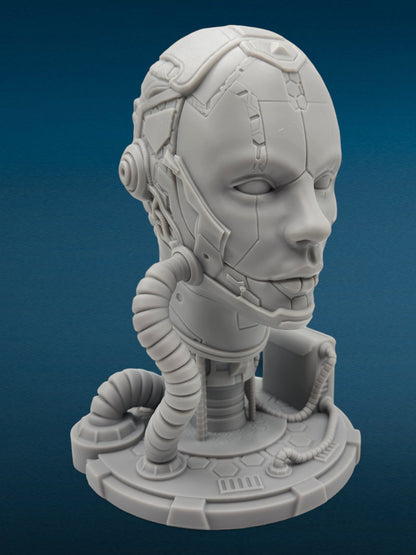 3D Resin Figurine - Cyborg Bust