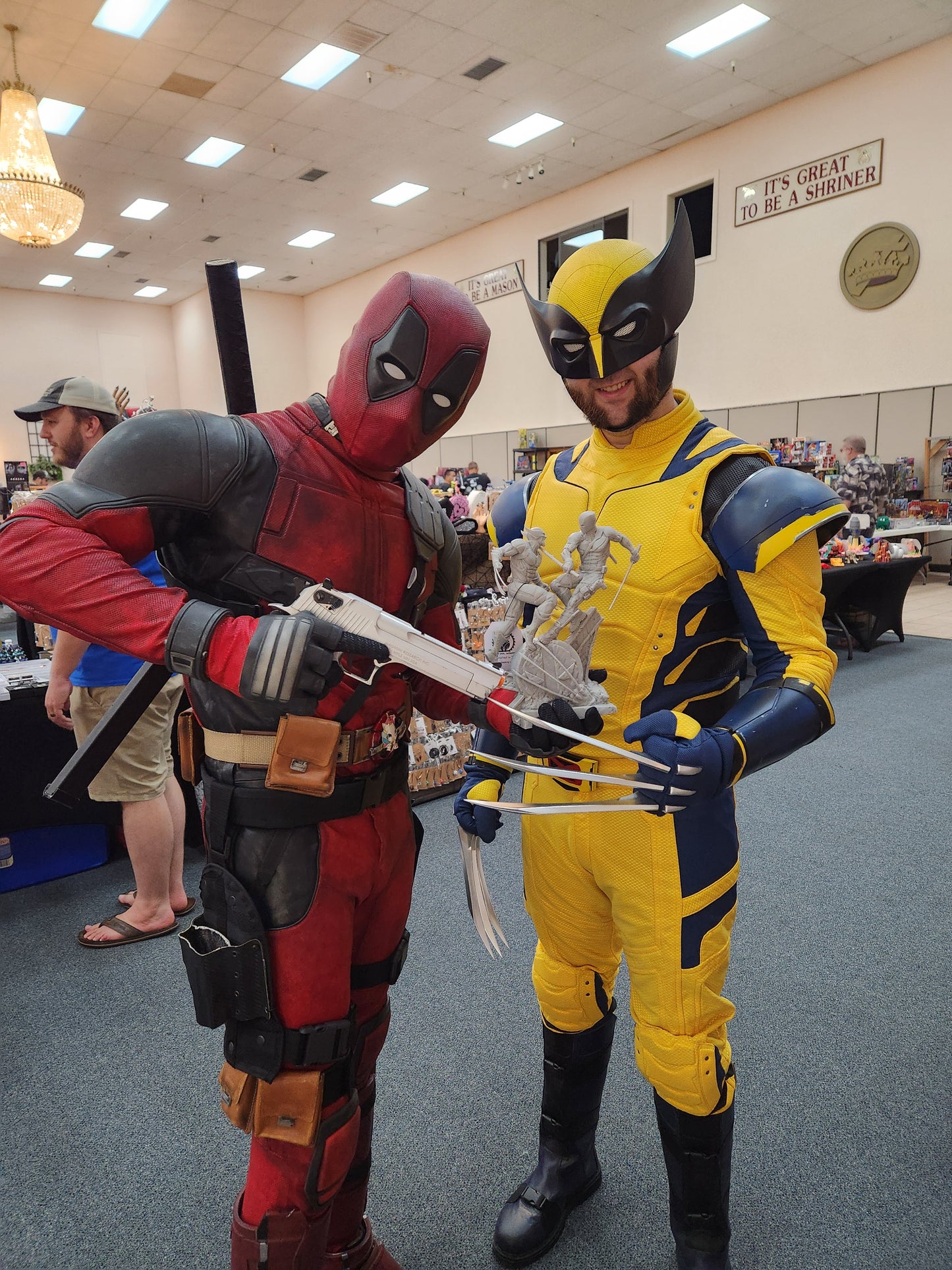 3D Resin Figurine - Deadpool vs Wolverine