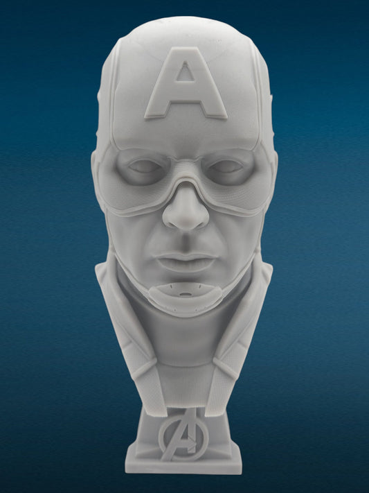 3D Resin Figurine - Captain America Head Bust