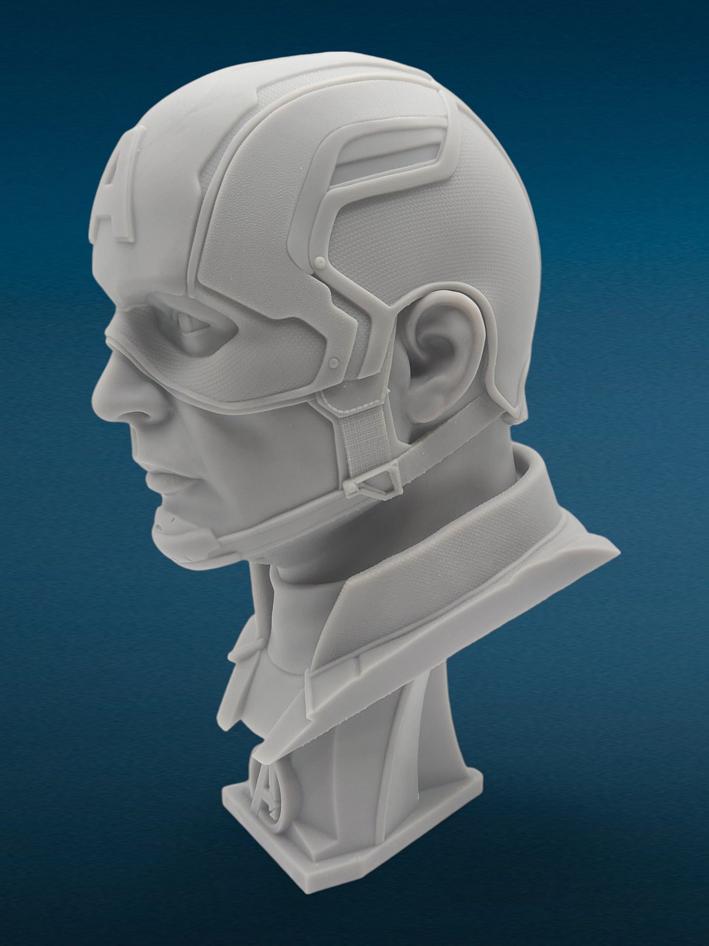 3D Resin Figurine - Captain America Head Bust