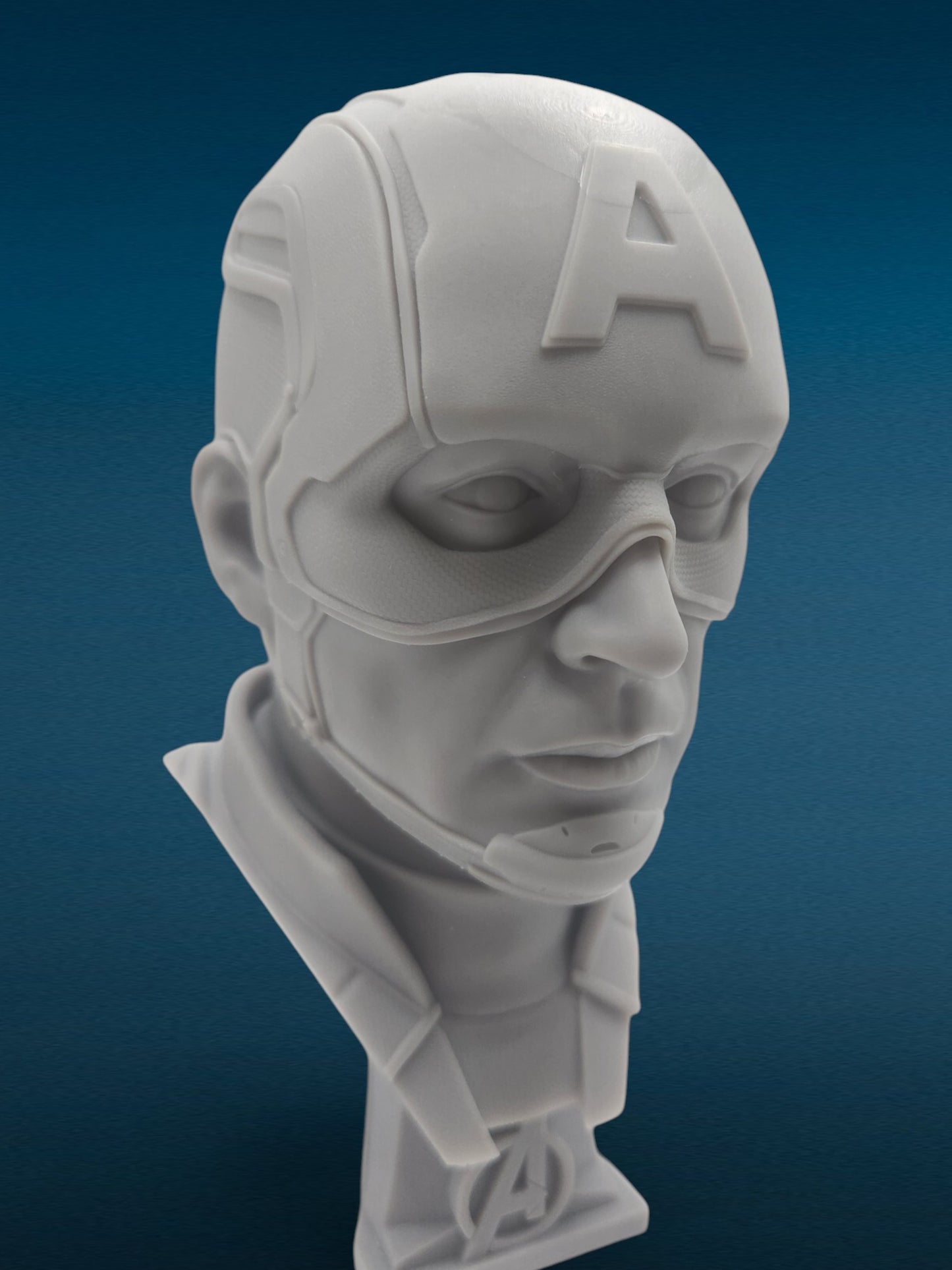 3D Resin Figurine - Captain America Head Bust