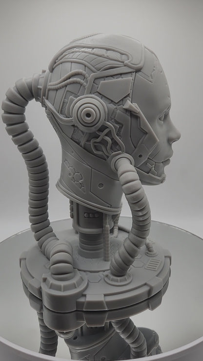 3D Resin Figurine - Cyborg Bust